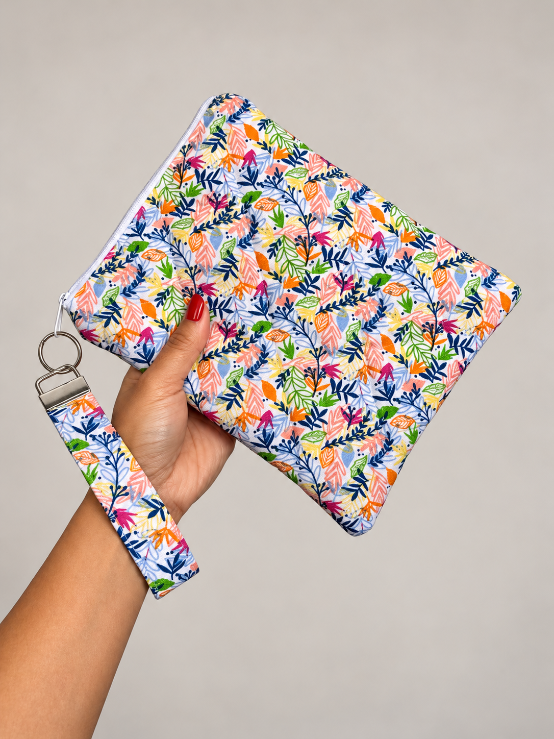 Quilted and Padded Ereader Sleeve with Zipper Closure and Matching Wristlet Keyrings
