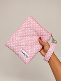 Quilted and Padded Ereader Sleeve with Zipper Closure and Matching Wristlet Keyrings